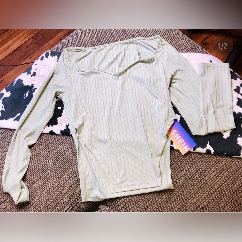 Sage colored crop top